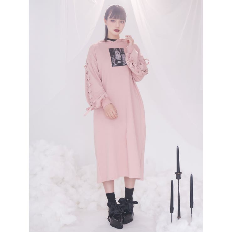 レースアップスリーブスウェットワンピース 品番 Mksw Eatme イートミー のレディースファッション通販 Shoplist ショップリスト