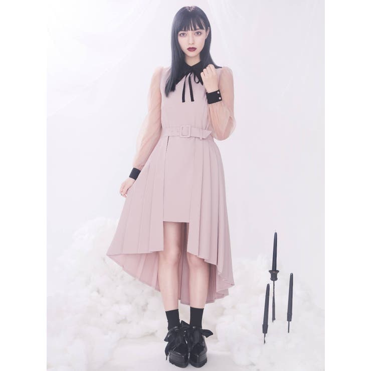 シースルースリーブシャツカラーワンピース[品番：MKSW0032652]｜EATME  