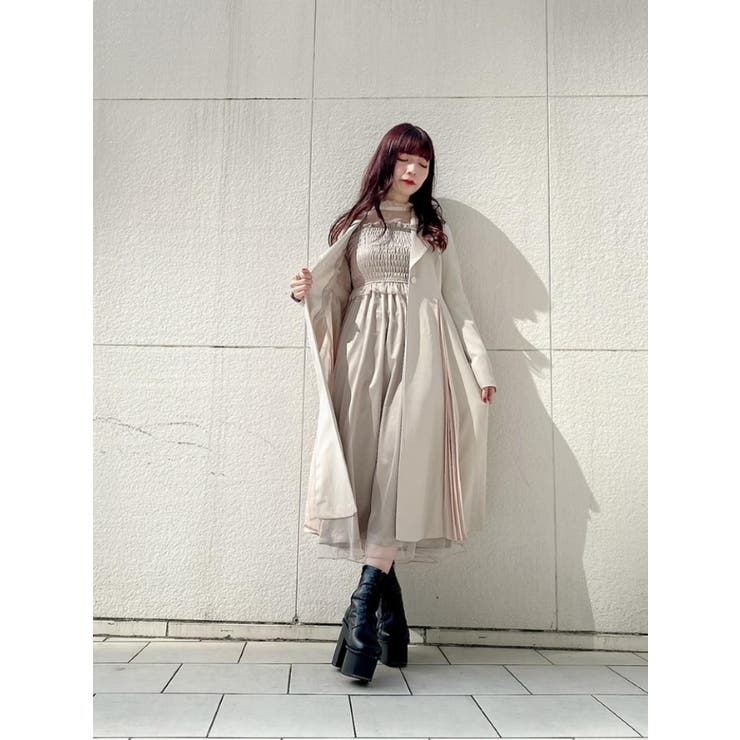 シフォンダブルタックコート[品番：MKSW0035730]｜EATME