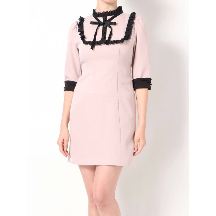 GIRLISH ホワイトマドレーヌワンピース