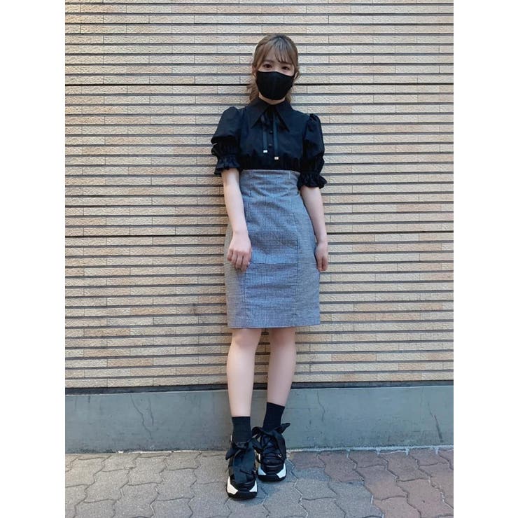 パフスリーブドッキングワンピース[品番：MKSW0035759]｜EATME