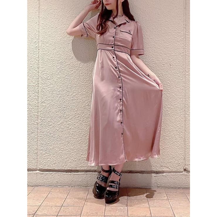 EATME オーブカラーワンピース オープンカラーマキシワンピース[品番：MKSW0035173]｜EATME