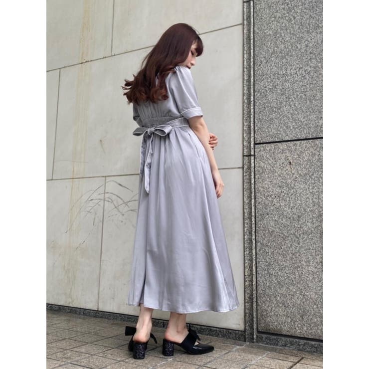 オープンカラーマキシワンピース[品番：MKSW0035173]｜EATME