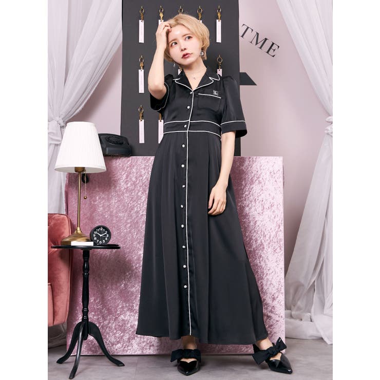 オープンカラーマキシワンピース[品番：MKSW0035173]｜EATME