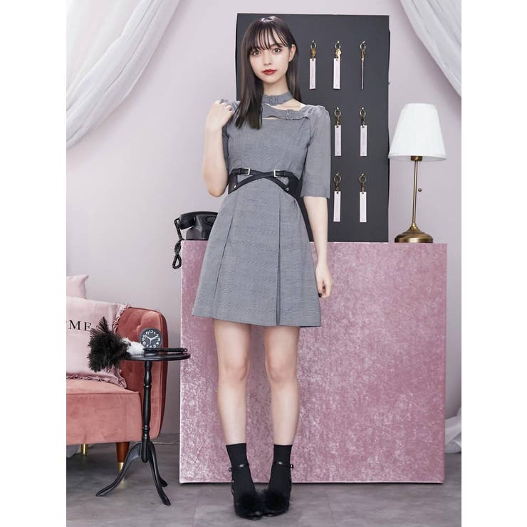 mame kurogouchi(マメクロゴウチ) Silk Lace Collar A-Line