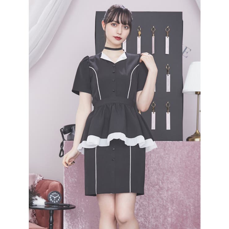 エプロン付きタイトワンピース[品番：MKSW0037464]｜EATME（イートミー）のレディースファッション通販｜SHOPLIST（ショップリスト）