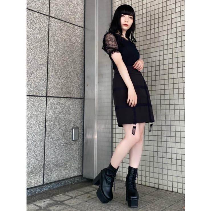 イークラット♪デザインスカート♪未使用品♪ ハーネスデザインスカート[品番：MKSW0038049]｜EATME