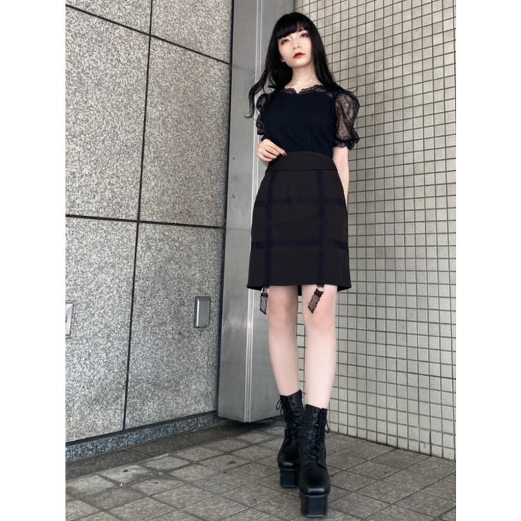 イークラット♪デザインスカート♪未使用品♪ サイドスリットサテンロングスカート｜ACLENT（アクレント）