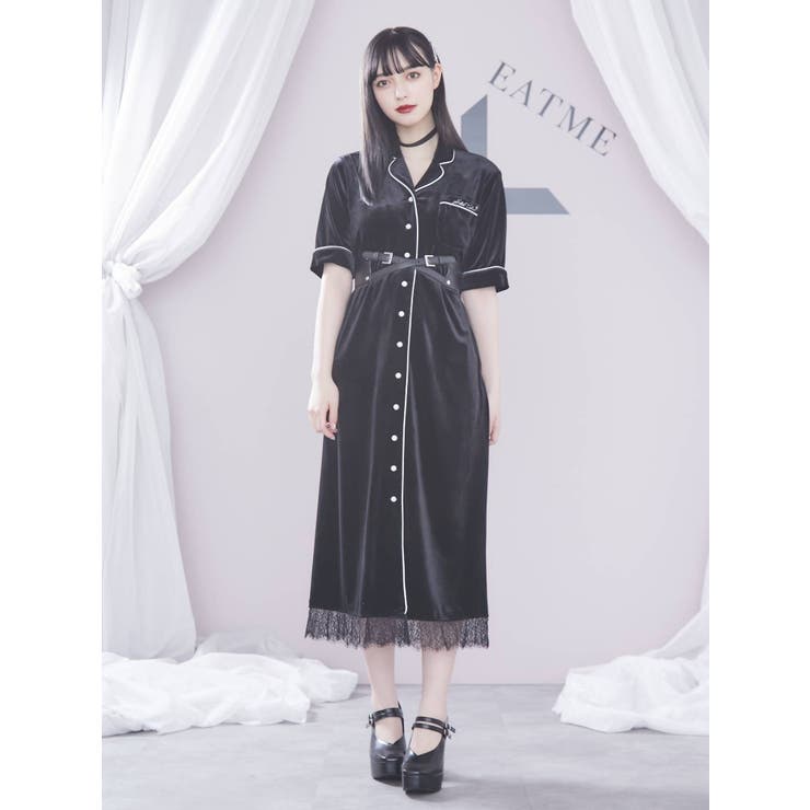 パイピングシャツワンピース 品番 Mksw Eatme イートミー のレディースファッション通販 Shoplist ショップリスト