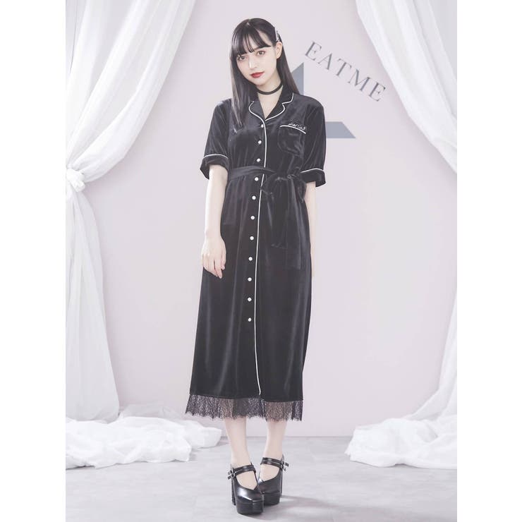 パイピングシャツワンピース 品番 Mksw Eatme イートミー のレディースファッション通販 Shoplist ショップリスト