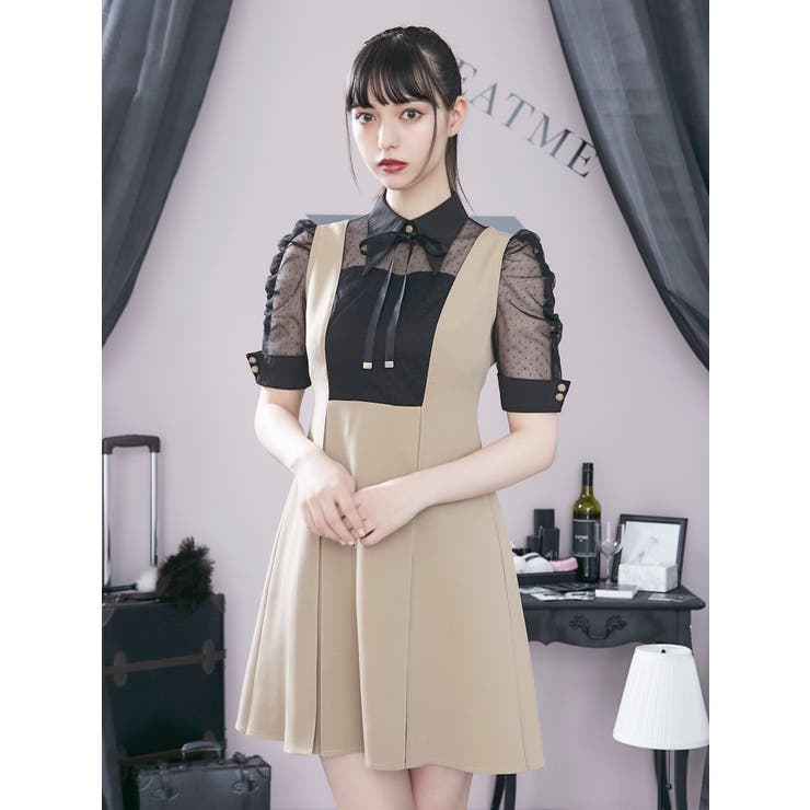 まめこ】ドットチュールレイヤードワンピース 楽天市場】ドット