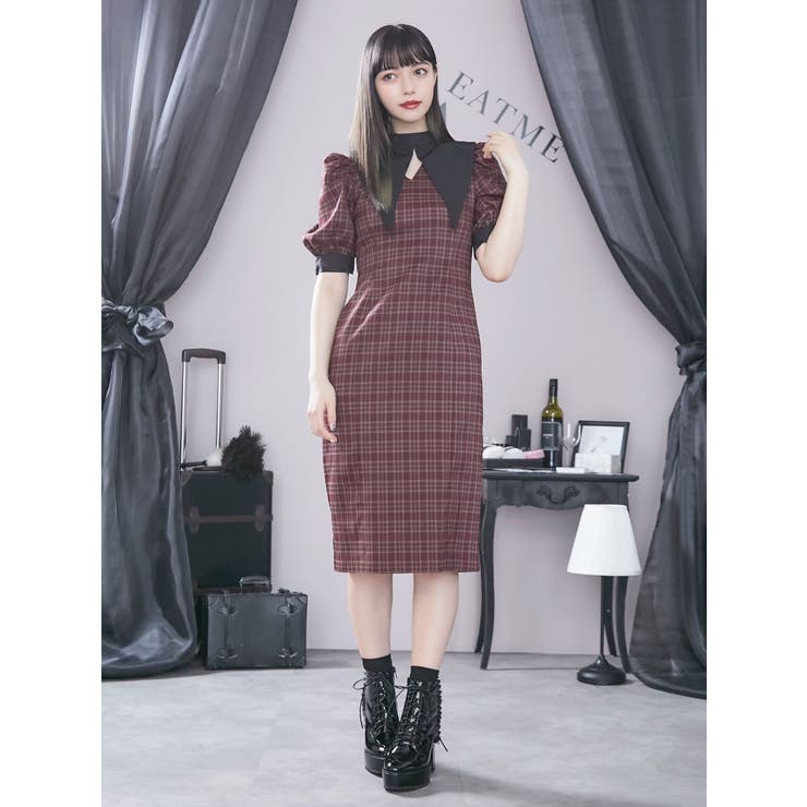 ビッグカラータイトワンピース 品番 Mksw Eatme イートミー のレディースファッション通販 Shoplist ショップリスト