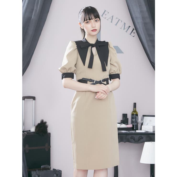 ビッグカラータイトワンピース 品番 Mksw Eatme イートミー のレディースファッション通販 Shoplist ショップリスト