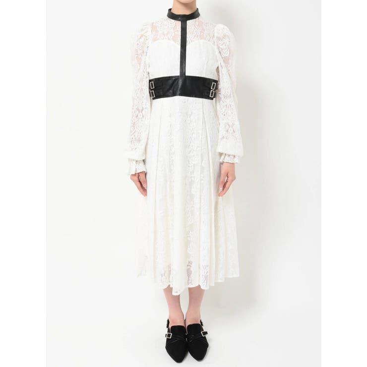 フェイクレザーコンビレースワンピース 品番 Mksw Eatme イートミー のレディースファッション通販 Shoplist ショップリスト