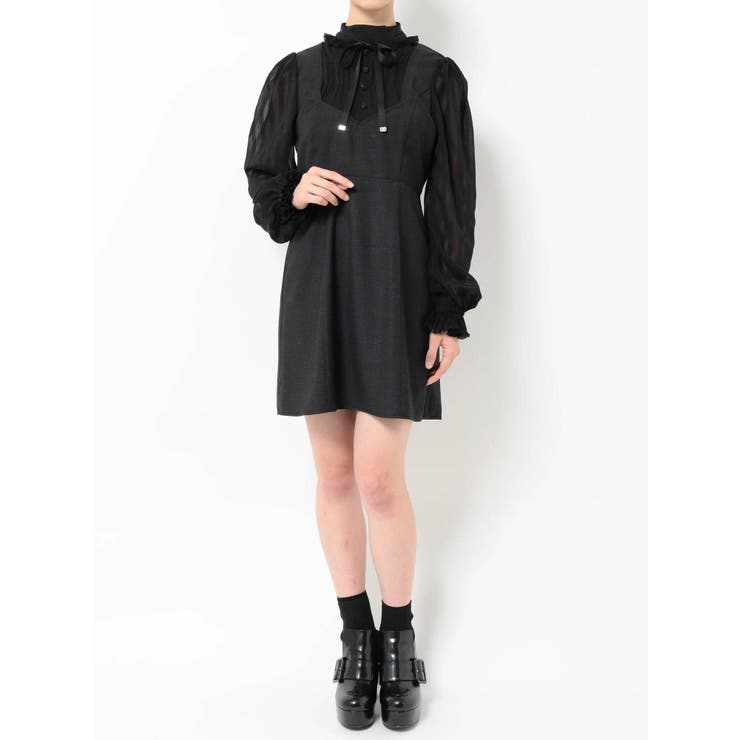 ハイネックレイヤードミニワンピース[品番：MKSW0040855]｜EATME