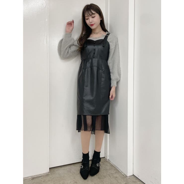 ビスチェフェイクレザージャンスカ[品番：MKSW0041622]｜EATME 