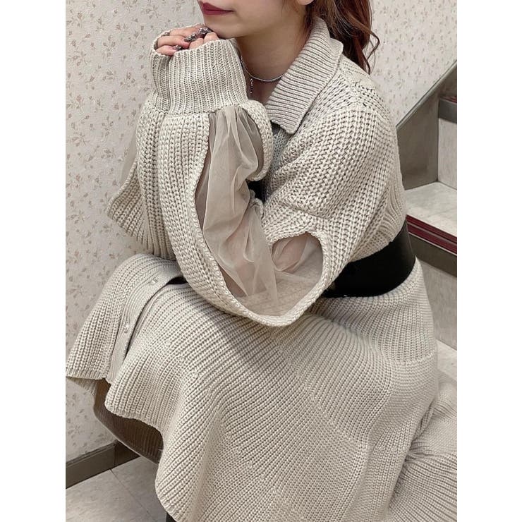 EATME 開襟ニットワンピース 開襟ニットワンピース[品番：MKSW0042491]｜EATME（イートミー