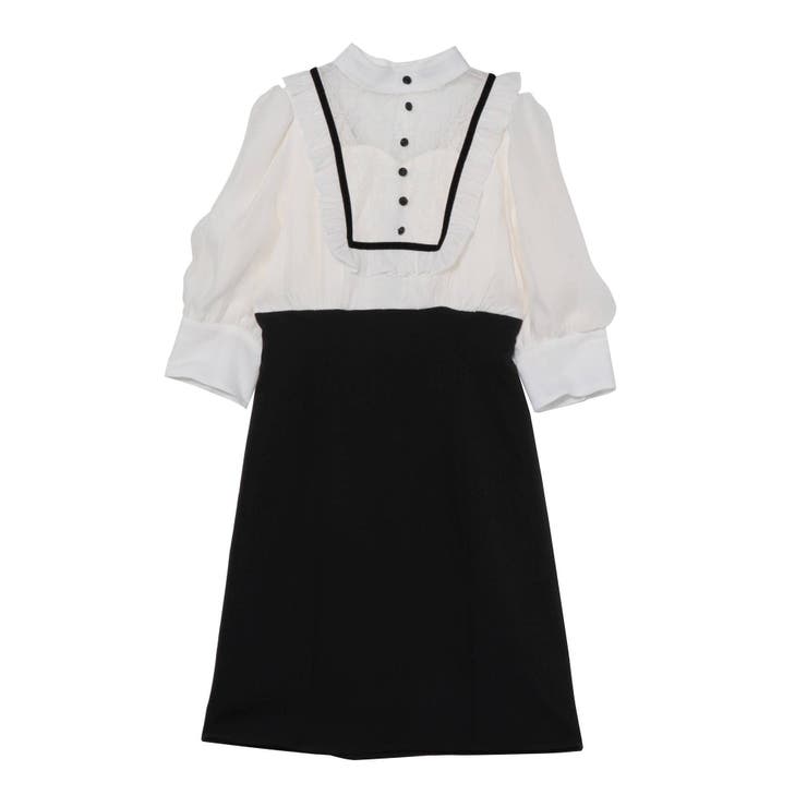 メイドライクラッフルドッキングワンピース[品番：MKSW0042865