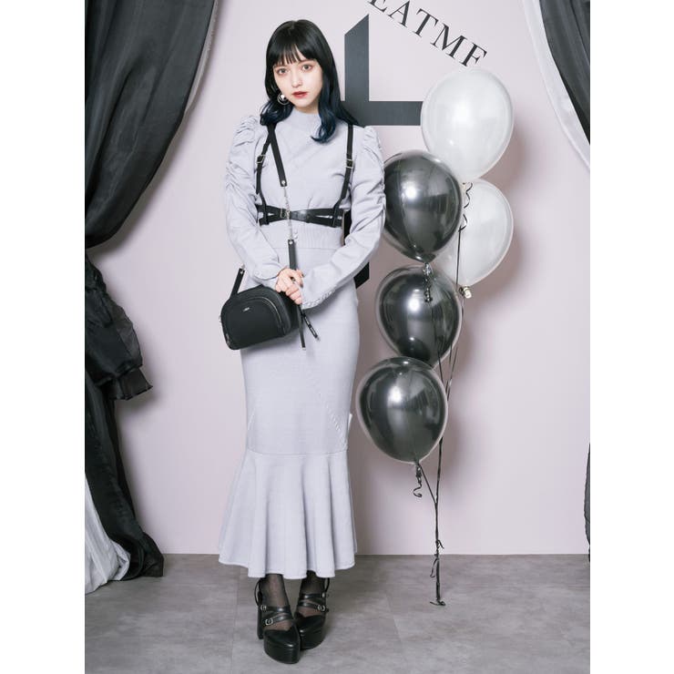 クロスケーブルニットスカート（セットアップ可能）[品番：MKSW0042372