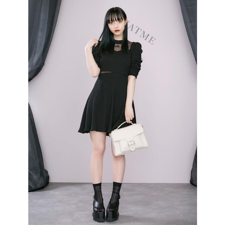 メッシュコンビリブワンピース[品番：MKSW0044370]｜EATME（イートミー