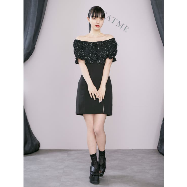 FRONTレースアップタイトワンピース | EATME | 詳細画像2 