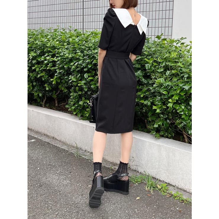 ダブルバイカラータイトワンピース ダブルバイカラータイトワンピース[品番：MKSW0045150]｜EATME