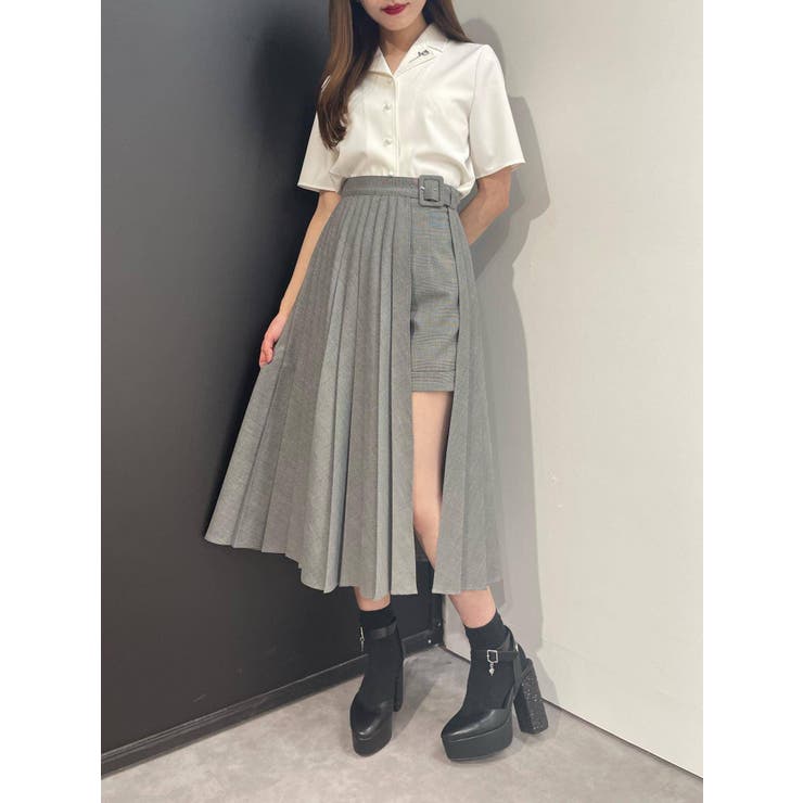 8YARDS レディース ショートパンツ XS グレー プリーツ プリーツラップ付きショートパンツ[品番：MKSW0044663]｜EATME