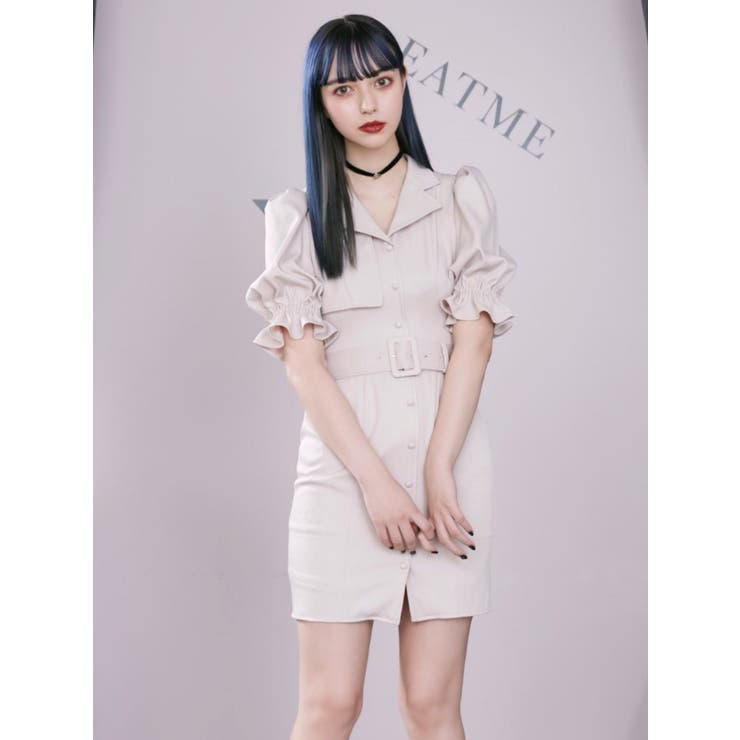 イートミー EATME トレンチライクワンピース トレンチコート 白 ワンピース トレンチライクワンピース[品番：MKSW0046658]｜EATME