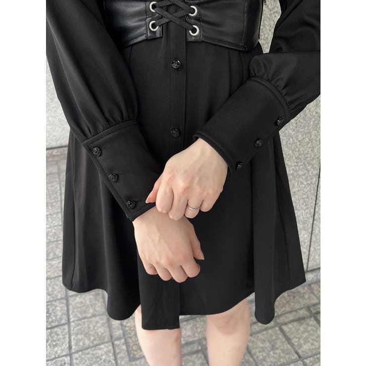 2WAYコルセット付きシャツワンピース[品番：MKSW0046692]｜EATME