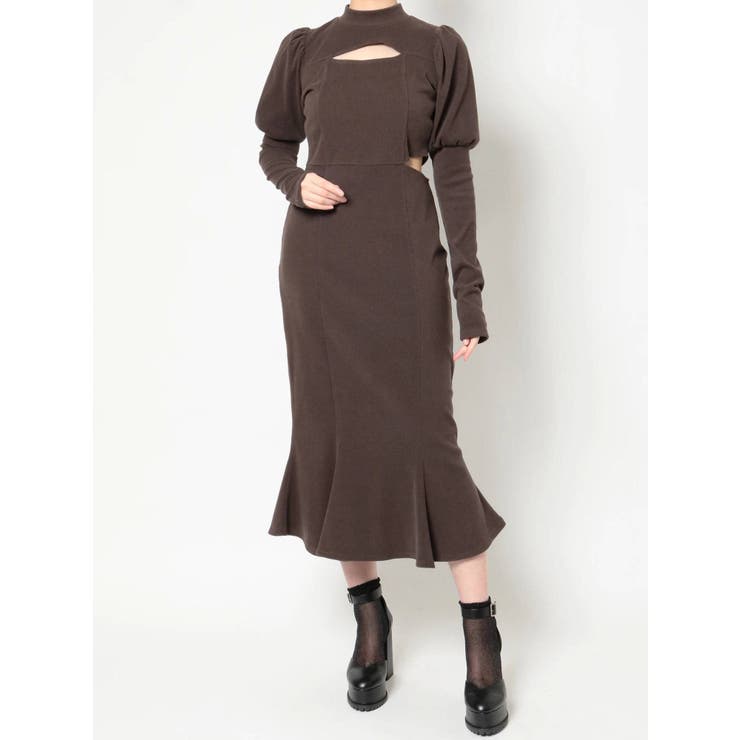 カットアウトマーメイドワンピース[品番：MKSW0046701]｜EATME