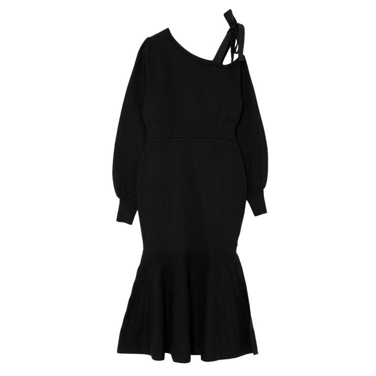 アンサンブル リボン ニット マーメイド ロング ワンピース M me eme M me eme