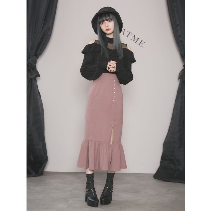 □新品未使用□kate spade パールボタンスカート（フェイクパール  