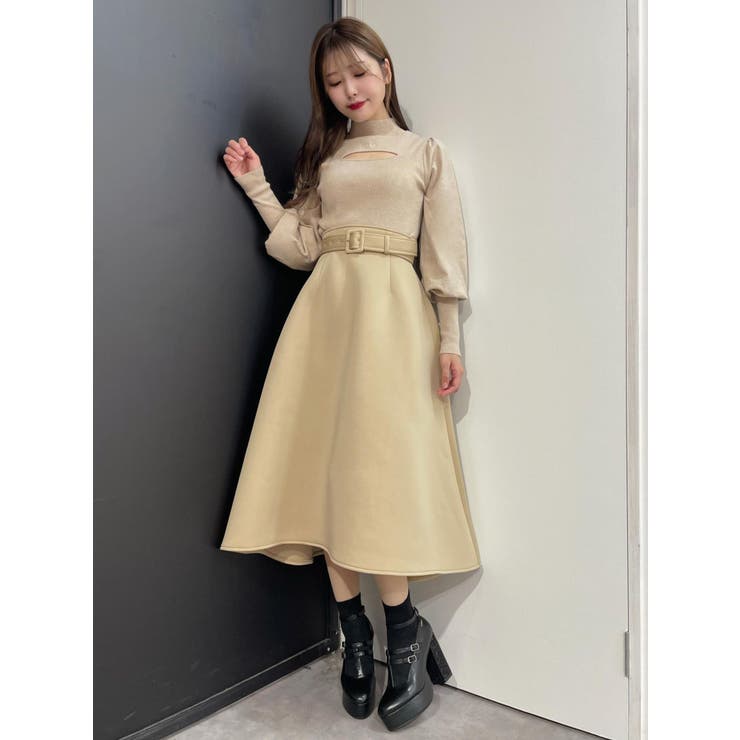 ベルテッドイレヘムフレアスカート | EATME | 詳細画像10 