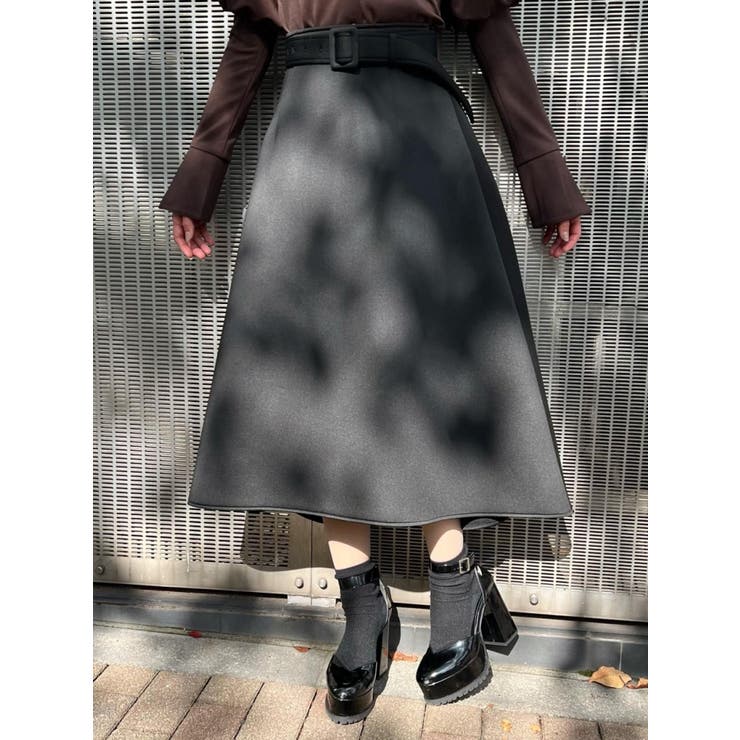 ベルテッドイレヘムフレアスカート | EATME | 詳細画像3 