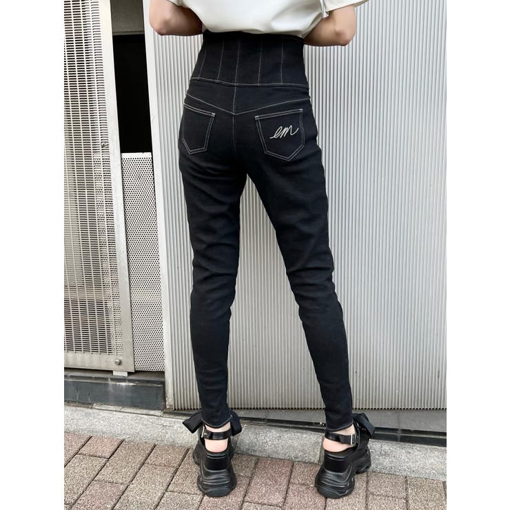 コルセットデザインスキニーパンツ[品番：MKSW0049775]｜EATME
