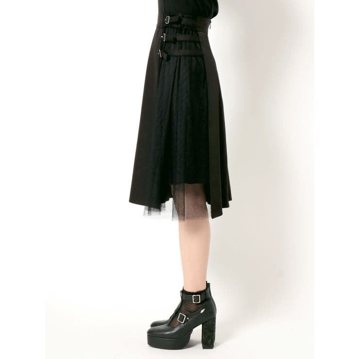 トリプルベルトチュールコンビフレアスカート | EATME | 詳細画像15 
