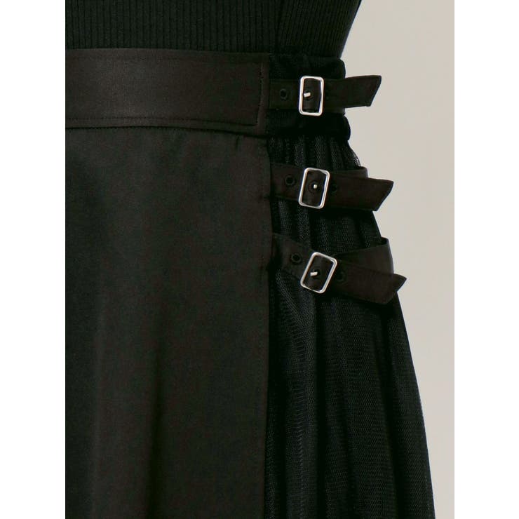 トリプルベルトチュールコンビフレアスカート | EATME | 詳細画像17 