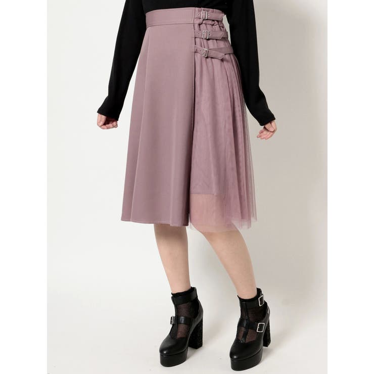 トリプルベルトチュールコンビフレアスカート | EATME | 詳細画像25 