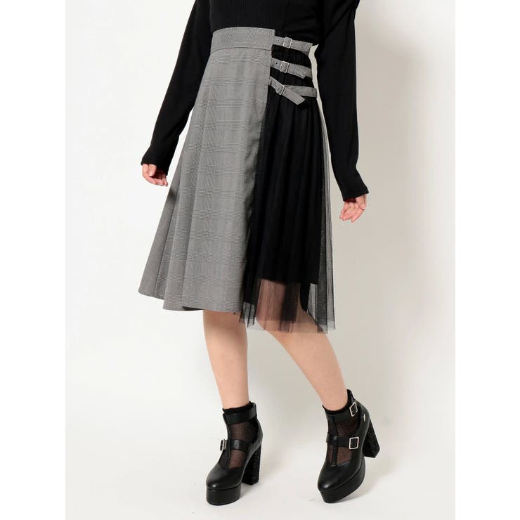 トリプルベルトチュールコンビフレアスカート | EATME | 詳細画像26 