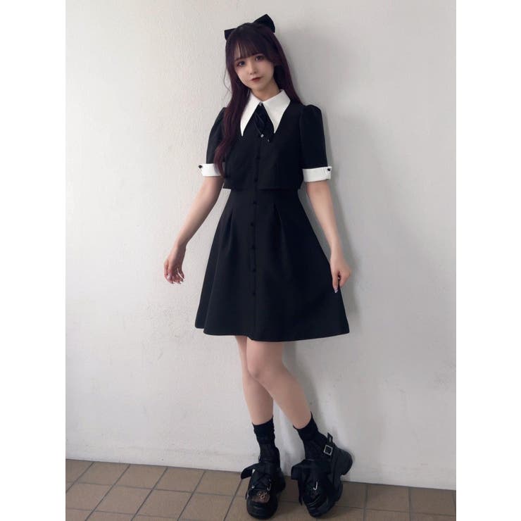 セール】バックリボンチェックティアードワンピース（ワンピース
