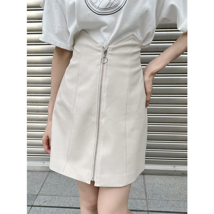 フロントZIPミニスカート[品番：MKSW0052100]｜EATME（イートミー）の