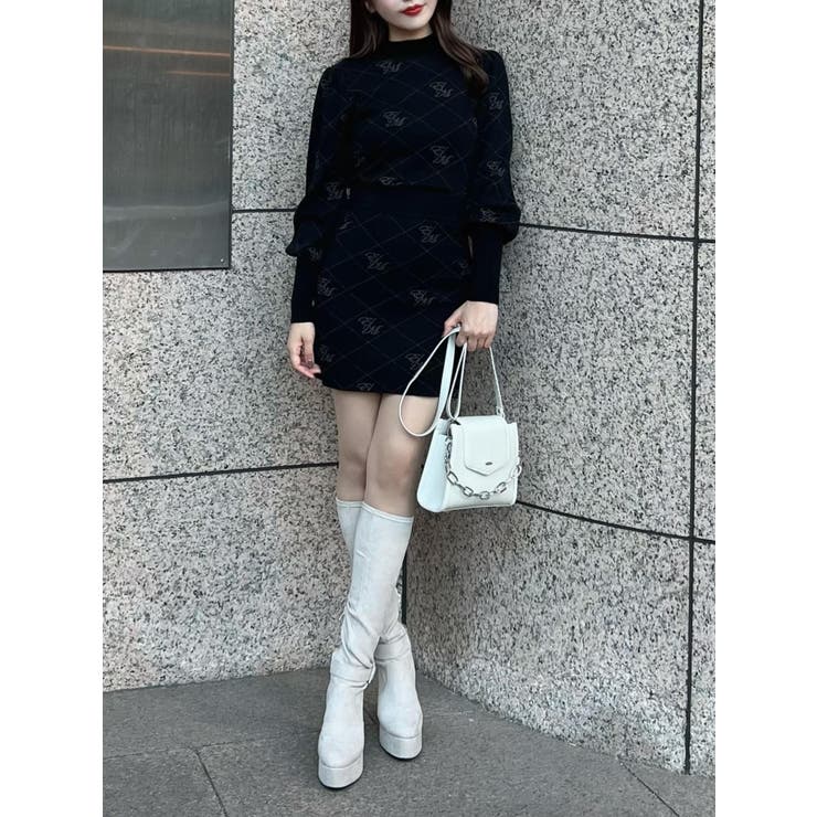 EMロゴニットスカート（セットアップ可能） | EATME | 詳細画像3 