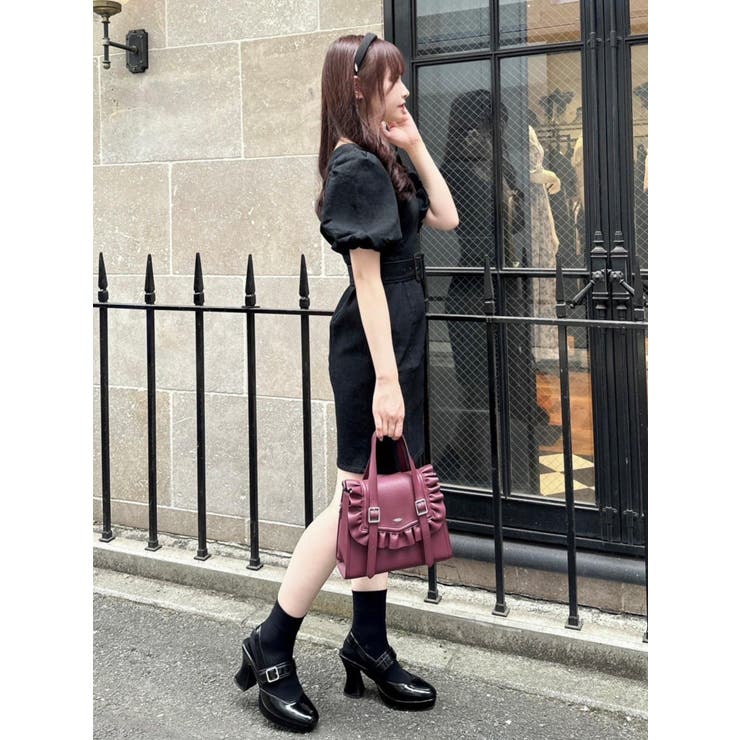 EATME イートミー　ダブルベルトTストラップパンプス　ブラック　L EATME（イートミー）の「ダブルベルトTストラップパンプス