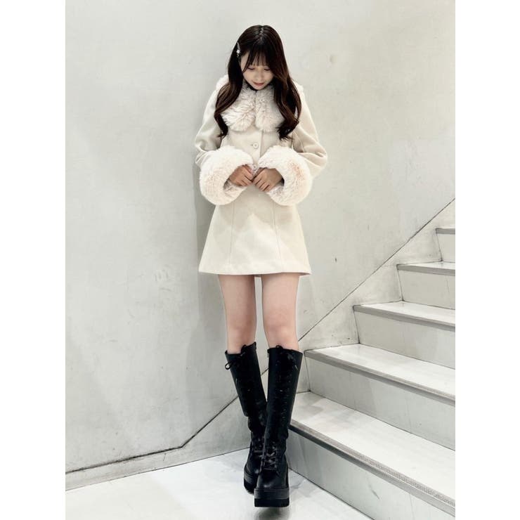 フェイクファーカラーショートジャケット（セットアップ可能） | EATME | 詳細画像28 