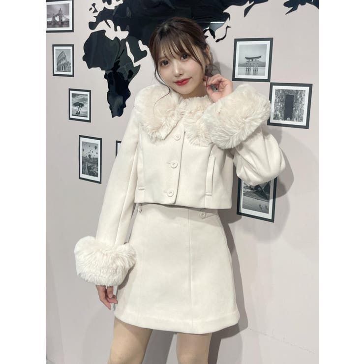 フェイクファーカラーショートジャケット（セットアップ可能） | EATME | 詳細画像31 