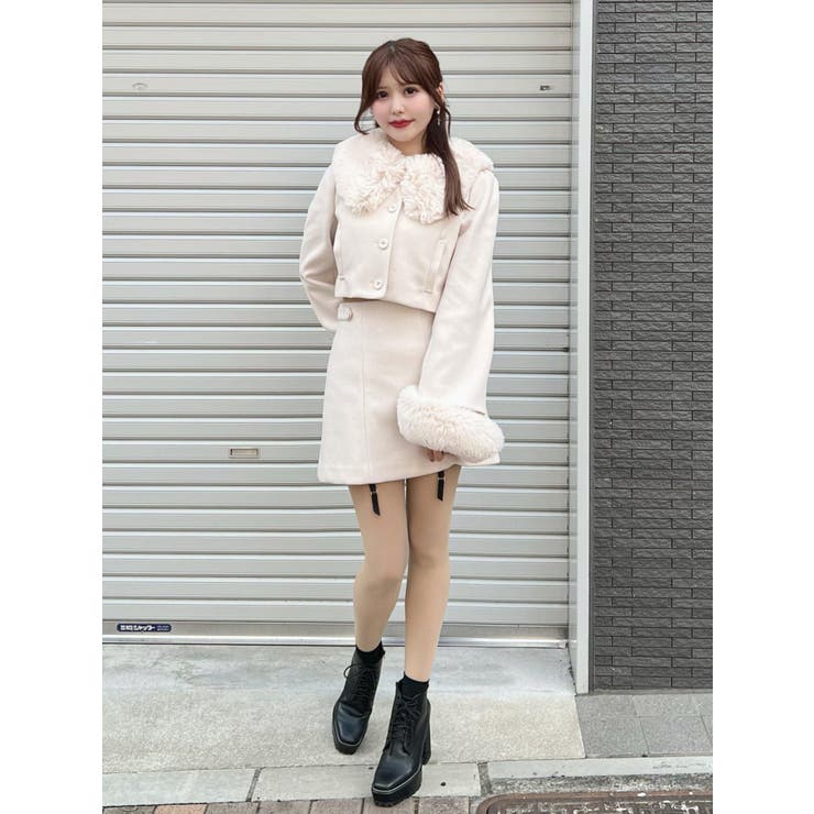 フェイクファーカラーショートジャケット（セットアップ可能） | EATME | 詳細画像40 