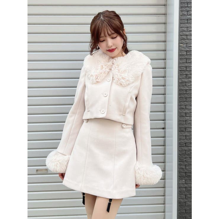 フェイクファーカラーショートジャケット（セットアップ可能） | EATME | 詳細画像43 