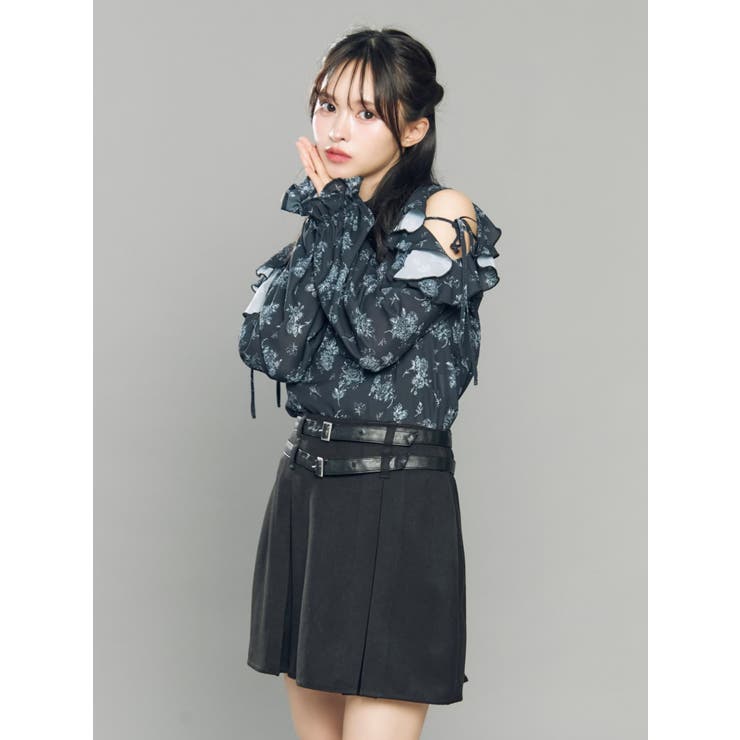 フリルリボンオープンショルダーブラウス | EATME | 詳細画像17 