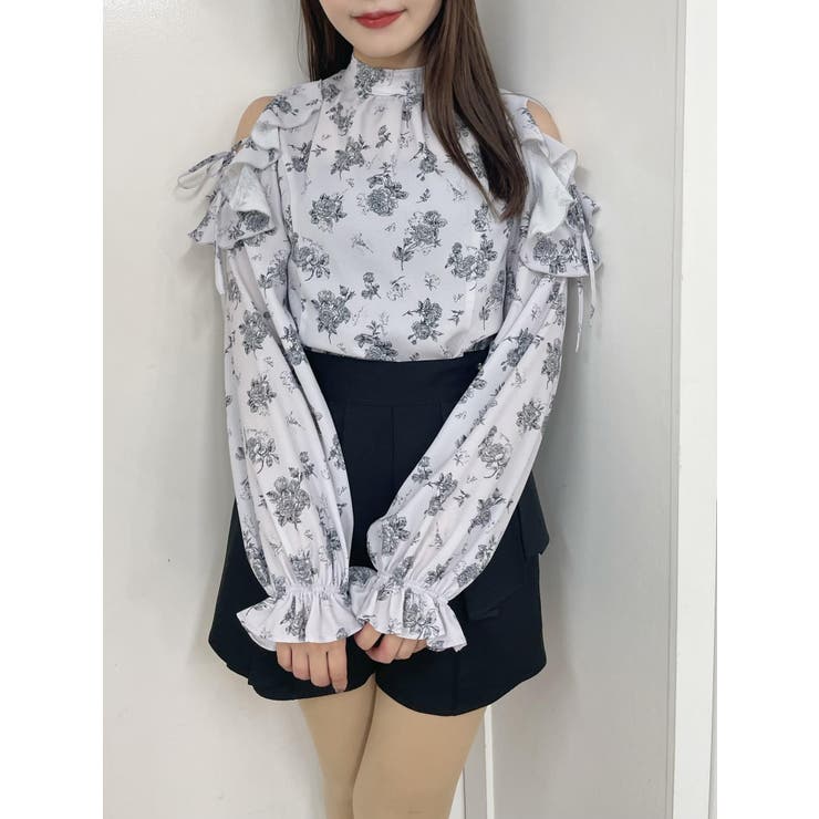 フリルリボンオープンショルダーブラウス | EATME | 詳細画像21 