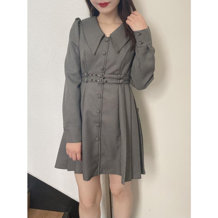 ダブルベルトサイドプリーツワンピース | EATME | 詳細画像25 